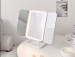 Make-up mirror led cosmetic illuminated folding magnifying mirror