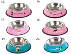 Metal non-slip dog bowl lettering 1l