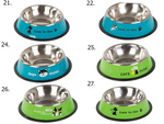 Metal non-slip dog bowl lettering 1l