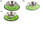 Metal non-slip dog bowl lettering 1l