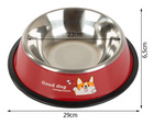 Metal non-slip dog bowl lettering 1l