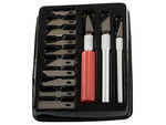 Modeling knife scalpel 13 blades case set