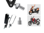 Motorbike mirror aluminium lightweight m10 mount with adapter for m8