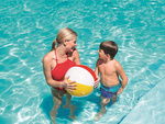 Multi-coloured inflatable children's beach ball 30 cm for the pool