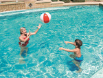 Multi-coloured inflatable children's beach ball 30 cm for the pool