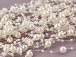 Pearl white chandelier pearls christmas tree chain beads spool 10mm 5m