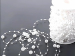 Pearl white chandelier pearls christmas tree chain beads spool 10mm 5m