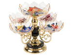 Piled cake tray fruit sweets revolving tray