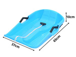 Plastic slide sled with backrest with brakes and pull cord