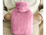 Plush rubber thermofor warmer large in cover soft fur