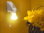 Portable battery-powered light bulb self-adhesive lamp