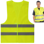 Reflective road warning waistcoat yellow xl