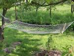 Rope garden hammock with frame rocking net