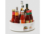 Rotating kitchen organiser spice bowl