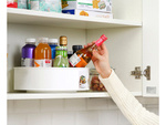 Rotating kitchen organiser spice bowl