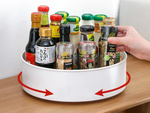 Rotating kitchen organiser spice bowl