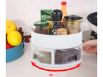 Rotating organiser for kitchen drawer container