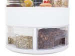 Rotating organiser for kitchen drawer container