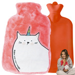 Rubber thermofor in a cover water heater plush cat for children