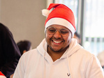 Santa hat with pompom costume costume