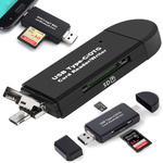 Sd card reader microsd tf usb usb-c micro usb 3w1