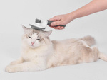 Self-cleaning hair brush for dogs cats