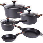 Set of pots saucepans induction gas non stick premium 8 elements