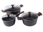 Set of pots saucepans induction gas non stick premium 8 elements