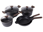 Set of pots saucepans induction gas non stick premium 8 elements