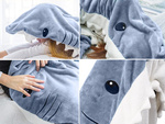 Shark blanket pyjamas sleepwear costume warm winter hoodie thick xl