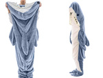 Shark blanket pyjamas sleepwear costume warm winter hoodie thick xl