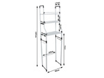 Shelf over toilet stand bathroom cabinet 3 shelf organiser