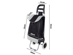 Shopping trolley wheeled shopping bag solid