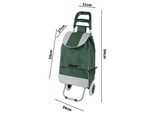 Shopping trolley wheeled shopping bag solid