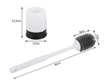 Silicone toilet brush for the bathroom leak-proof full base