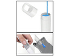 Silicone toilet brush for the bathroom with liquid dispenser