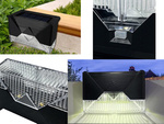 Solar lights 4 pcs led garden for stairs terrace fence dusk sensor