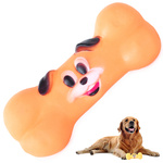 Squeaky dog toy chew bone rubber