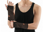 Stabiliser support for wrist orthosis elastic band joint hand