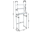 Standing shelf over washing machine toilet bathroom rack cabinet 3 shelves