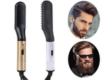 Straightener brush beard and hair comb