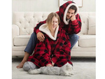 Sweatshirt warm oversize blanket xxl 2in1 thick fur soft hooded dressing gown