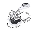 Third hand soldering kit magnifying glass holder led