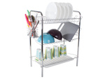 Three-tier drying rack kitchen drainer