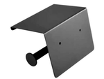 Toilet paper holder with telephone shelf black loft wc steel