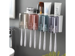 Toothbrush organiser cups toothpaste dispenser
