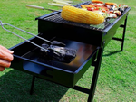 Travel grill portable folding case charcoal camping bbq large