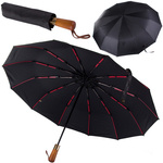 Umbrella folding umbrella automatic black unisex elegant large decent