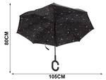 Umbrella inverted folding umbrella inverted strong wires solid standing