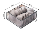 Underwear organiser bras drawer cupboard 6 compartments